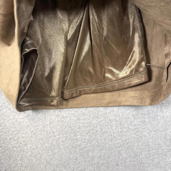 Brand New Chico's Women's Size 0 Taupe Brown Solid Faux Suede Short Mini Dress - Picture 4 of 9